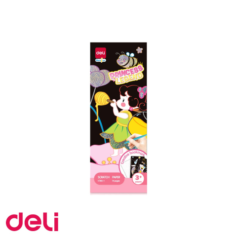 Seturi si jocuri creative - Set creativ Deli 14 semne de carte carton razuibil cu model printese, activitate artistica pentru copii