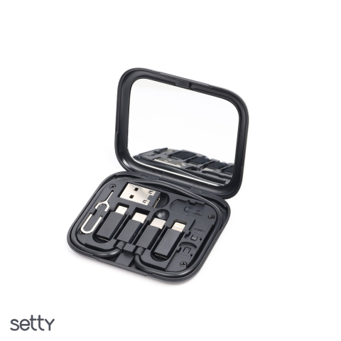 Adaptoare priza - Set de adaptoare de calatorie, Setty 11 in 1 AD-S11-01, negru