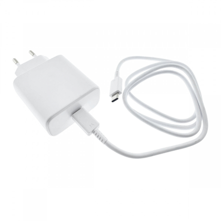 Incarcator priza retea - Set incarcator retea 45W, PD, cu port USB-C si cablu cu conectori USB-C , 10451, alb