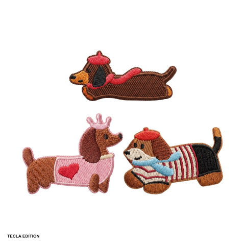 Stickers smartphone - Set patch-uri dachshund