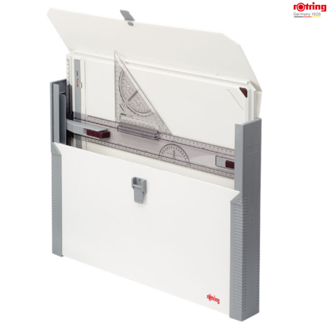 Desen tehnic si proiectare - Set Planseta Proiectare A3 Rapid Rotring cu Geanta Transport, Sistem Triplu Fixare si Echer Profesional