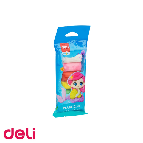 Birotica papetarie - Set plastilina 6 culori Deli, 108g, usor de modelat, pentru copii - activitati creative si lucru manual