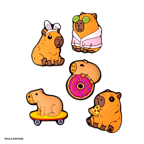 Stickers smartphone - Set stickere 3D model Capybara