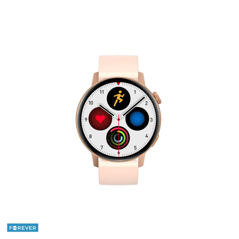 Smartwatch - Smartwatch Forever ForeVive 4 SB-350, roz auriu, IP68, incarcare 3 h, ecran 1,32 ", IPS, 2.5D Gorilla Glass