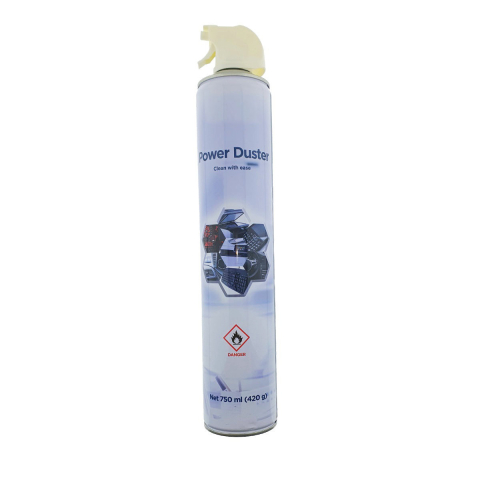 Articole curatenie - Spray cu Aer Comprimat, Power Duster, 750 ml, cu Jet Puternic 6 KN pentru Curatare Profesionala, cu Tub Extensibil pentru Locuri Greu Accesibile