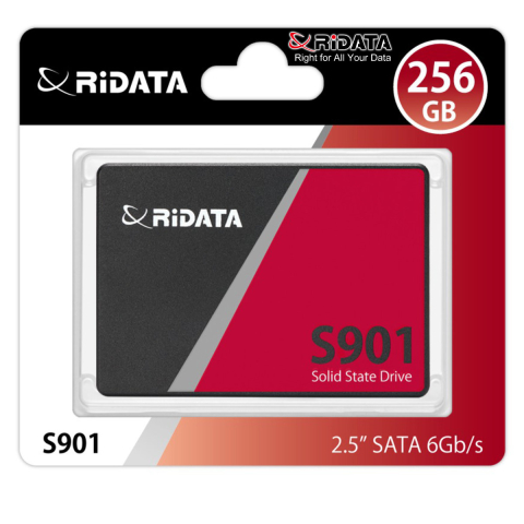 SSD SATA 3 - SSD 2.5 SATA 256GB RIDATA S901, Viteza Maxima 550 MB/s, pentru Sistem de Operare, Gaming, Workstation, cu Tehnologie Avansata LDPC ECC