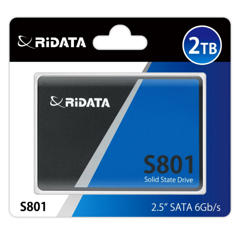 SSD SATA 3 - SSD Intern 2.5 Inch RiDATA S801 2 TB SATA III, Viteza 520 MB/s, pentru Upgrade PC Laptop Consola PS4, Design Ultra-Subtire 7mm