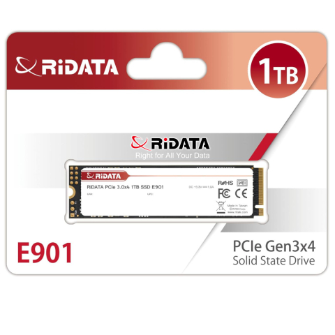 Solid State Drive (SSD) - SSD PCIe M.2 NVMe RIDATA E901, 1 TB, Viteza Citire 3400 MB/s, Scriere 3000 MB/s, Performanta Maxima, SLC Cache