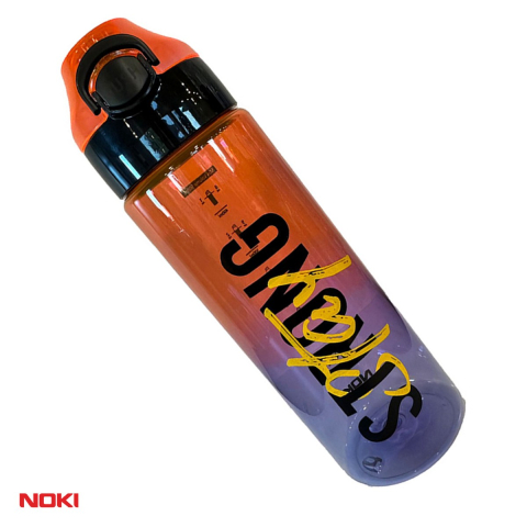 Sticle si recipiente apa - Sticla de apa Noki T-0100 din tritan fara BPA, 550 ml, deschidere automata cu buton si blocare, maner de transport, culori asortate