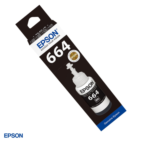 Cartuse inkjet - Sticla de cerneala Epson T6641 EcoTank, 70 ml, randament 4.000-7.500 pagini, pentru imprimante EcoTank seria L, negru, C13T66414A