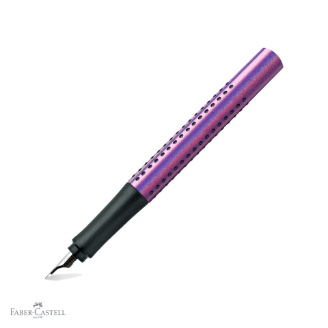 Birotica papetarie - Stilou Faber-Castell Grip 2011 Glam Violet, penita otel inoxidabil, pentru dreptaci si stangaci