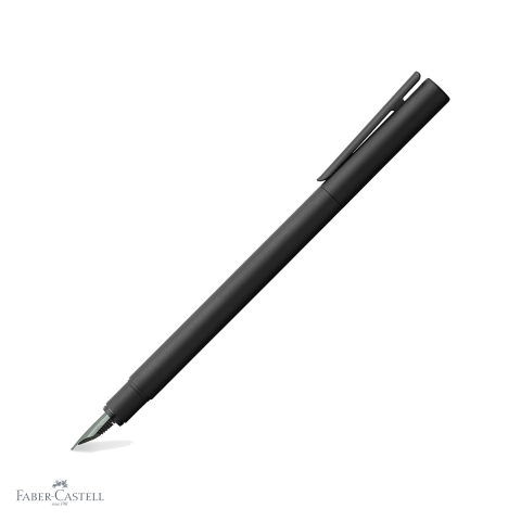 Stilouri premium - Stilou Faber-Castell Neo Slim, corp metalic negru, penita EF din otel inoxidabil, design slim pentru profesionisti