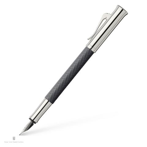 Instrumente de scris - Stilou Graf von Faber Castell Guilloche Cisele, antracit, penita M