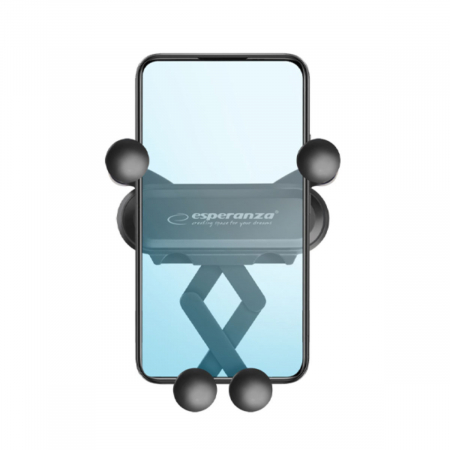 Suport auto - Suport auto pentru smartphone cu brate ajustabile, Esperanza Force 95881, cu prindere la grila de ventilatie, negru