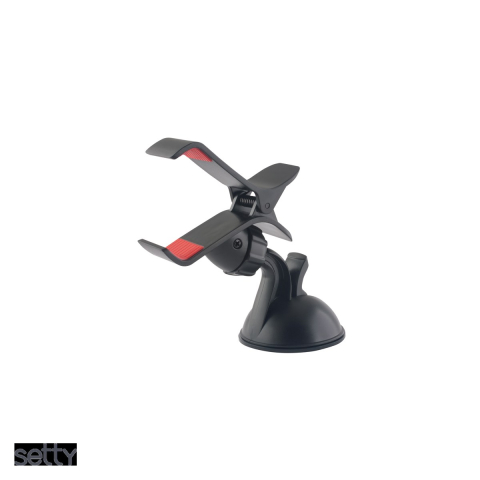 Suport si docking telefoane - Suport auto Setty Froggy, pe parbriz, negru