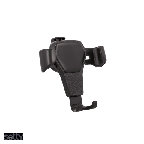 Suport si docking telefoane - Suport auto Setty GUS-01, prindere in grila de ventilatie, gravitational, negru