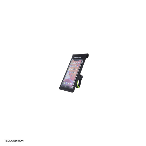 Suport si docking telefoane - Suport de telefon impermeabil pentru bicicleta, EVA, montaj pe cadru, Forever Outdoor BH-130, negru