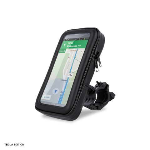 Ciclism - Suport de telefon impermeabil pentru bicicleta XL, telefoane pana la 6,5 inch, folie tactila, Setty UR-03, negru