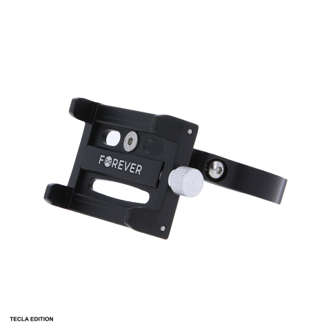 Sport si activitati sportive - Suport de telefon reglabil din aluminiu pentru bicicleta, universal, Forever Outdoor BH-300, negru