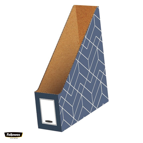 Birotica papetarie - Suport documente Fellowes Decor, din carton ondulat, 29.9x22.8x10 cm, albastru