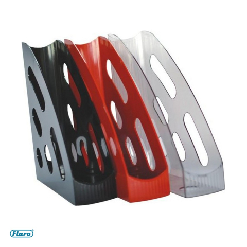 Birotica papetarie - Suport documente Flaro Economic, din plastic, 250x80x290 mm, negru