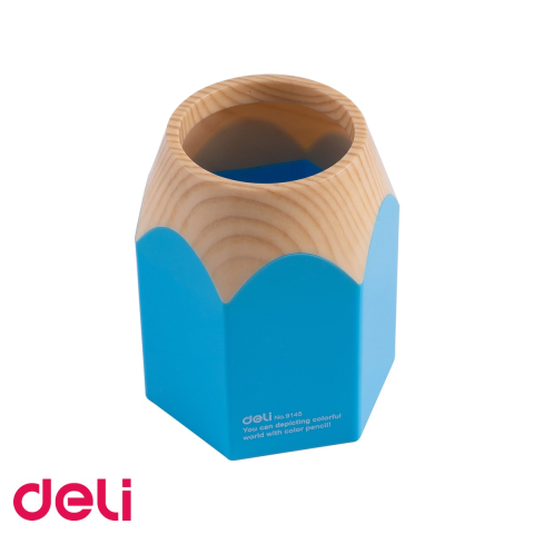 Organizatoare si suporturi de birou - Suport instrumente de scris Deli, design forma creion, culoare albastra, pentru birou