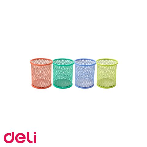 Organizatoare si suporturi de birou - Suport instrumente de scris Deli Mesh Color, plasa metalica colorata, pentru birou si papetarie