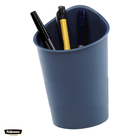 Birotica papetarie - Suport pentru instrumente de scris Fellowes G2DESK, din plastic, inaltime 134 mm, diametru 96 mm, albastru