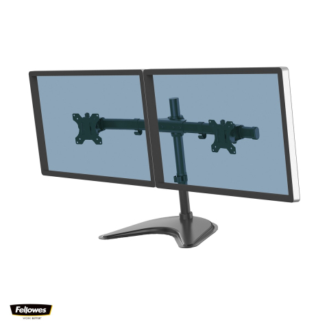 Produse ergonomice - Suport pentru monitor Fellowes Professional, 2 brate, baza fixa, pentru monitoare de maxim 27 inch si 8 kg, VESA, 46.5 x 80.5 x 31.6 cm