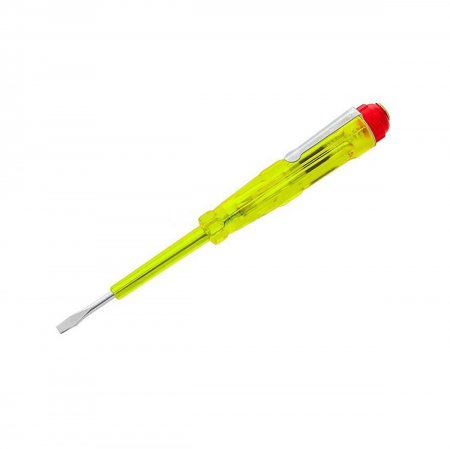 Masurare si testare a curentului electric - Surubelnita tip creion, pentru control tensiune, 16A , 250V, lungime 135 mm, varf drept 3 mm, galben