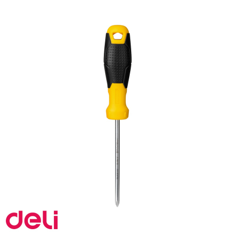 Surubelnite si truse - Surubelnita tip cruce Deli PH1, maner cauciuc-plastic antiderapant, varf magnetic, tija otel SUP11, pentru uz general