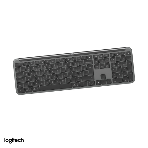 Accesorii IT - Tastatura wireless Logitech Signature Slim K950, Logi Bolt si Bluetooth, slim full-size, taste silentioase, Easy-Switch 3 dispozitive, layout US International, grafit, 920-012465