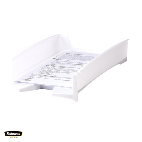 Birotica papetarie - Tavita documente Fellowes G2DESK, din material reciclat, 90x278x353 mm, alb
