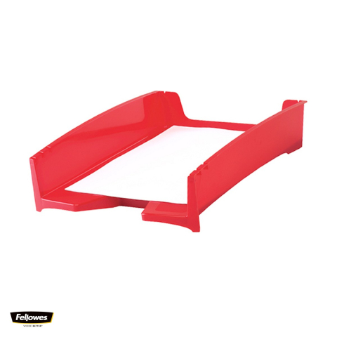 Birotica papetarie - Tavita documente Fellowes G2DESK, din material reciclat, 90x278x353 mm, rosu