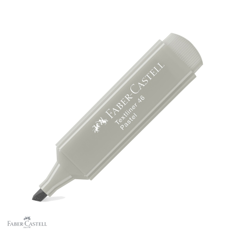 Markere - Textmarker Faber-Castell 1546, culoare gri pastel, varf multiplu, pentru birou si studiu
