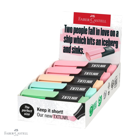 Markere - Textmarkere mini pastel Faber-Castell model A, varf tesit 1-5 mm, pentru evidentiere text