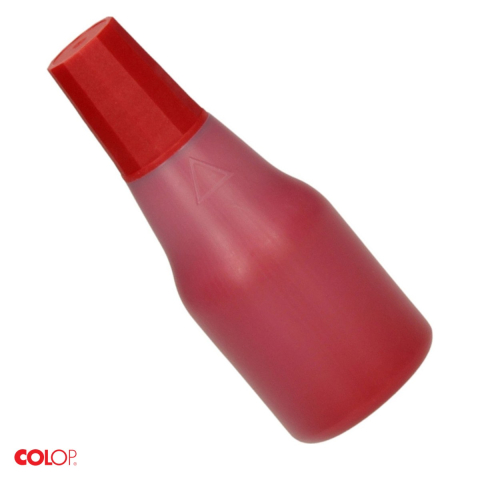 Stampile si accesorii - Tus pentru stampile metalice COLOP, pe baza de ulei, cu dozator, 25 ml, rosu
