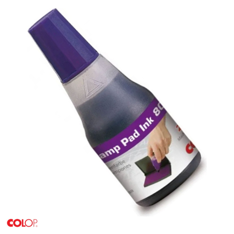 Stampile si accesorii - Tus pentru stampile metalice COLOP, pe baza de ulei, cu dozator, 25 ml, violet