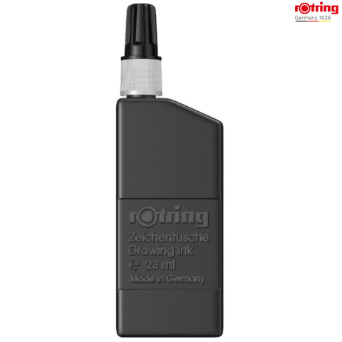Birotica papetarie - Tus Rotring pentru Desen Tehnic 23ml Negru cu Picurator, Permanent si Rezistent, pentru Grafica si Planse