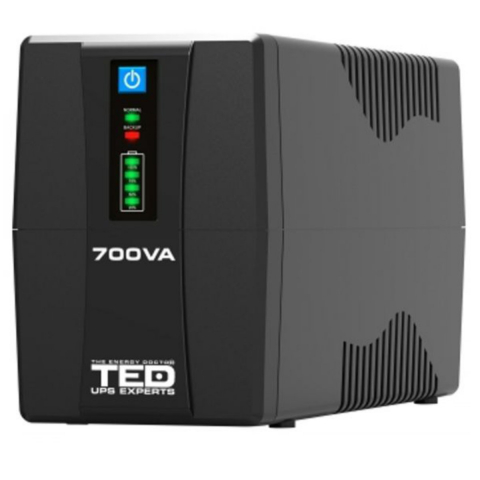 Sisteme UPS - UPS Line Interactive 700VA 400W • 2xSchuko • Komplet6 Protectie • LED Display • Baterie Inclusa • TED Electric TED003966