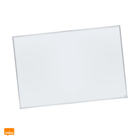 Birotica papetarie - Whiteboard magnetic Nobo Essentials, suprafata din otel, rama din aluminiu de 12 mm, tavita pentru accesorii, 180x120 cm, alb