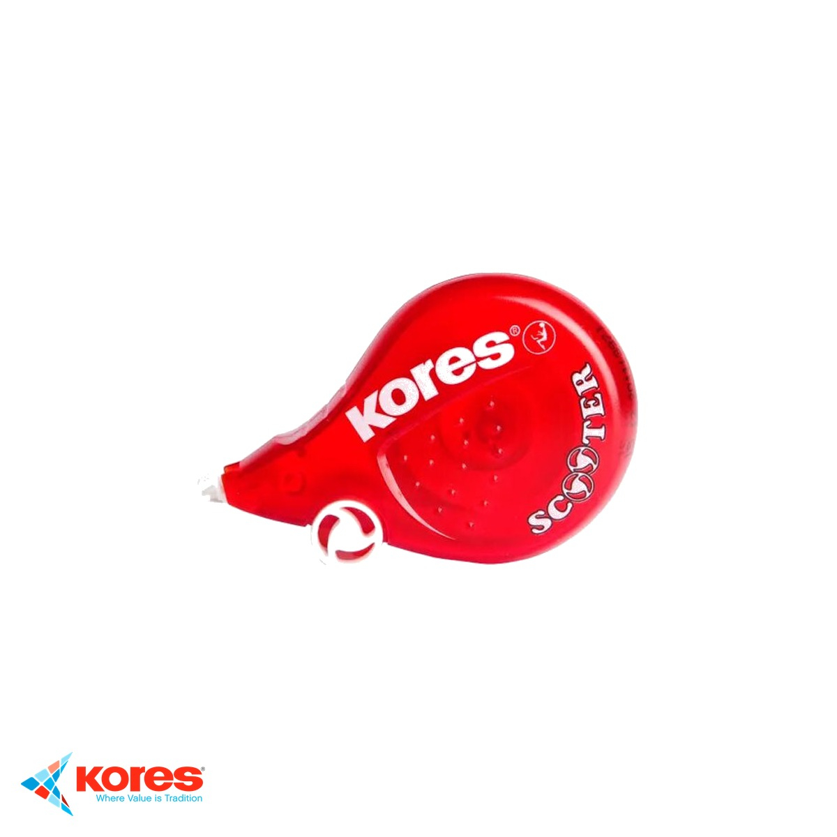 Banda corectoare Kores Scooter Color, 4,2mm x 8m, sistem cu rotite pentru corectare precisa la birou [1]