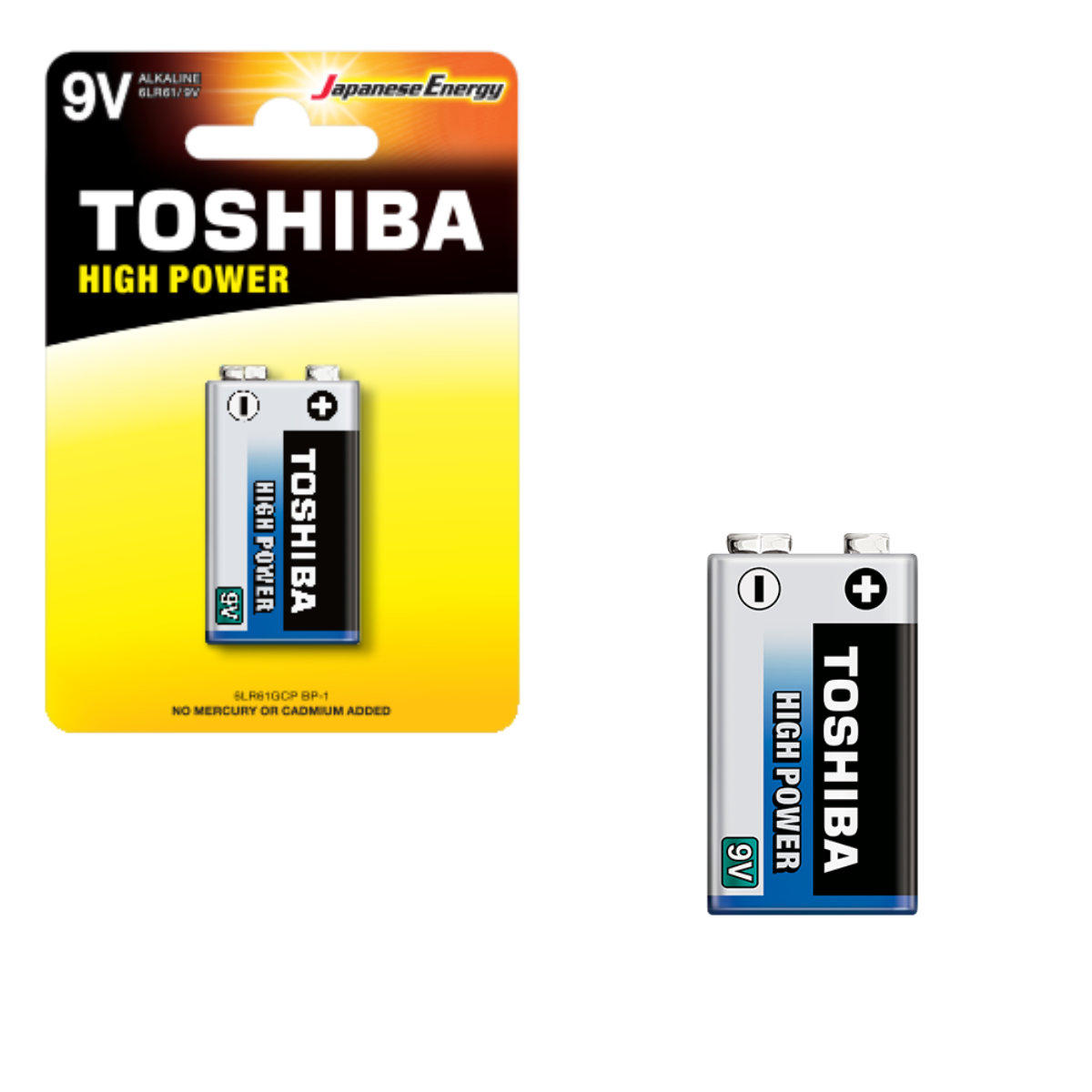 Baterie 9V alcalina, Toshiba High Power 6LR61 , in blister [1]