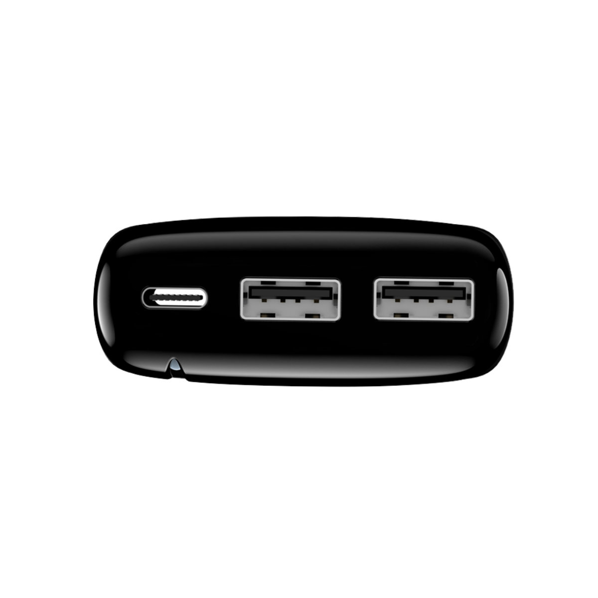 Baterie externa tip powerbank, 20000 mAH, 2 x USB, 1 x Type C, 1 x microUSB, indicator LED, neagra [3]