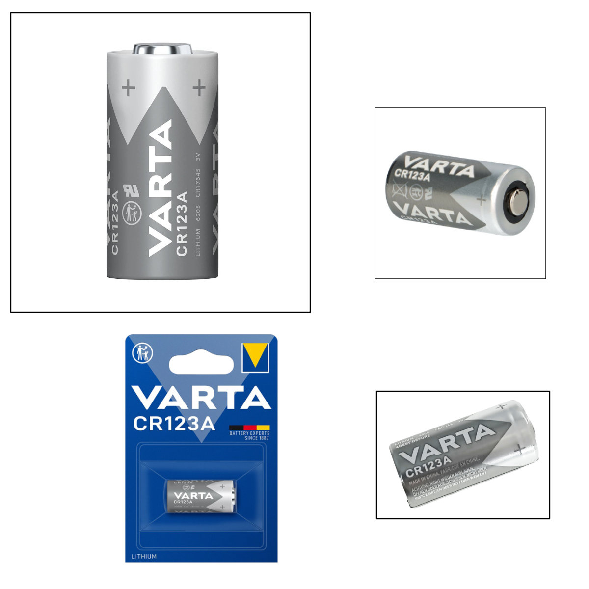 Baterie Litiu 3V Varta CR123A, cilindrica, in blister [3]