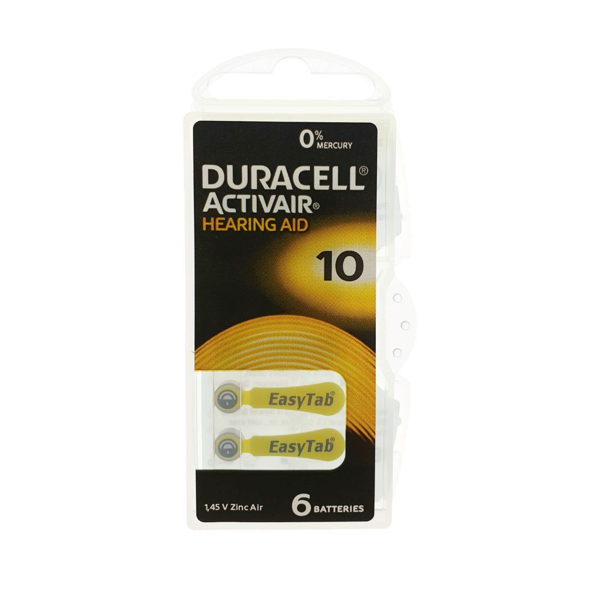 Baterii auditive Duracell Activair DA10N6,PR70,galben, blister 6 bucati [1]