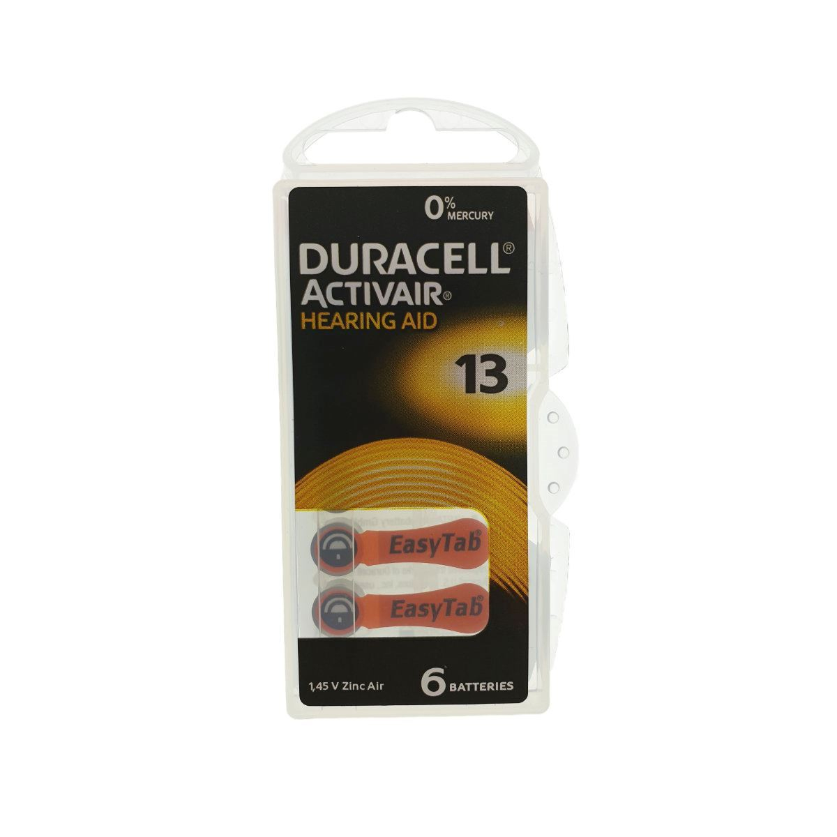Baterii auditive Duracell Activair DA13N6,PR48,portocaliu, blister 6 bucati [1]