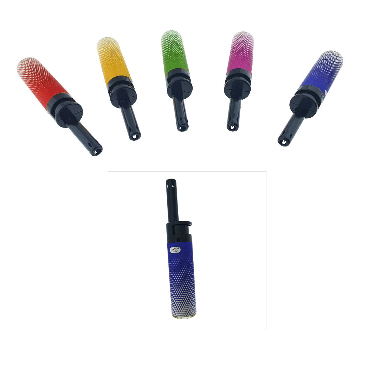 Bricheta Unix cu Tija Lunga, Flacara Fixa, Reincarcabila, Siguranta Sporita, Multicolor [4]