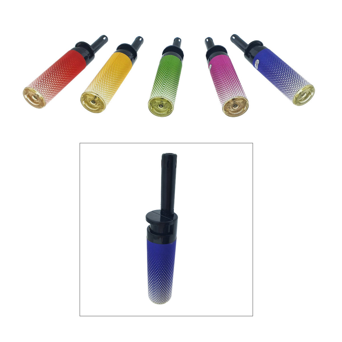 Bricheta Unix cu Tija Lunga, Flacara Fixa, Reincarcabila, Siguranta Sporita, Multicolor [2]