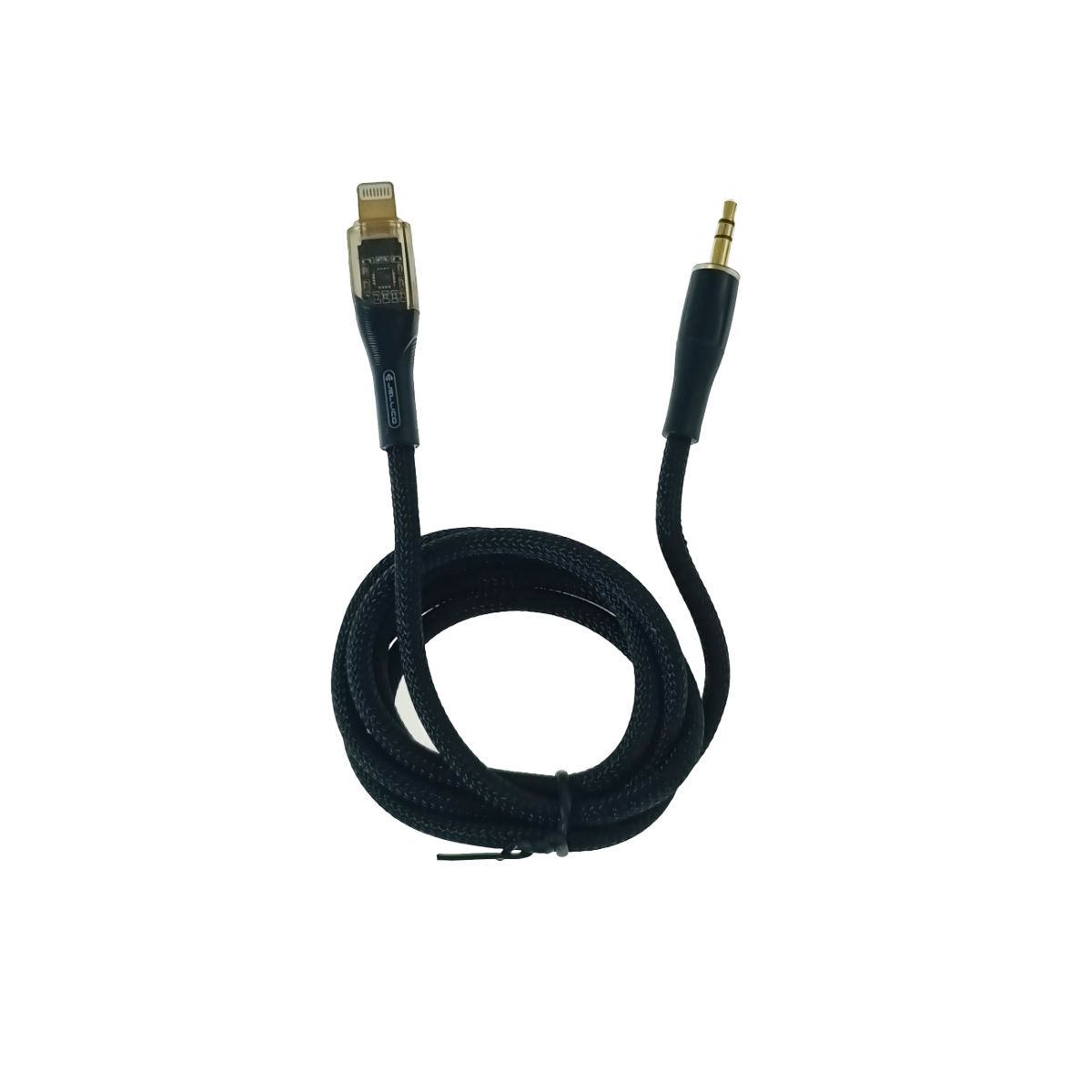 Cablu cu conector jack 3.5 mm la conector tip lightning, Jellico B21, 100 cm, in blister, negru [1]